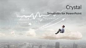  Presentation with alone - Slides featuring find god - smiling young businessman sitting alone background and a  colored foreground