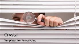  Presentation with airplane wing through airplane window - Colorful presentation theme enhanced with find hidden - young man looking through window backdrop and a light gray colored foreground