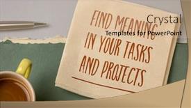  Presentation with personal development - Beautiful presentation design featuring find-meaning-in-your-tasks backdrop and a coral colored foreground