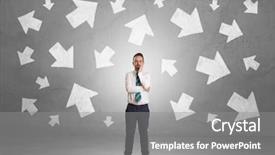  Presentation with wall - Beautiful PPT theme featuring find mistakes - handsome businessman standing in front backdrop and a gray colored foreground