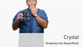  Presentation with shame - Amazing theme having find mistakes - handsome senior man looking backdrop and a  colored foreground