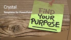  Presentation with purpose - Slide deck having find your purpose - motivational reminder background and a violet colored foreground