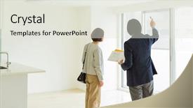  Presentation with audit findings - PPT theme having find sales people - listing of room findings background and a sky blue colored foreground