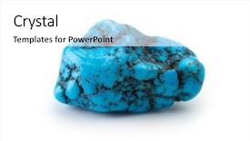  Presentation with turquoise - PPT layouts enhanced with find shape - raw turquoise stone isolated background and a white colored foreground