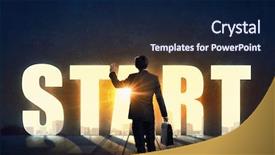  Presentation with motivation - Slides with find your business motivation mixed media background and a navy blue colored foreground