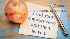  Presentation with leave - Amazing slide deck having find your comfort zome backdrop and a lemonade colored foreground