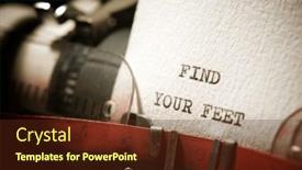  Presentation with find - Slide deck consisting of find-your-feet-text-written background and a tawny brown colored foreground
