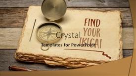  Presentation with vintage compass - Colorful presentation enhanced with find-your-ikigai-inspirational-handwriting backdrop and a coral colored foreground