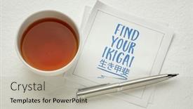  Presentation with ikigai - Presentation with find-your-ikigai-inspirational-handwriting background and a light gray colored foreground