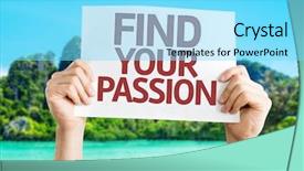  Presentation with passion - PPT theme having find your passion card background and a arctic colored foreground