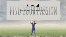  Presentation with passion - Amazing PPT layouts having find your passion words on blank board hold by a young girl in the outdoor backdrop and a light gray colored foreground