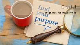  Presentation with career development - Beautiful PPT theme featuring find-your-purpose-advice backdrop and a lemonade colored foreground