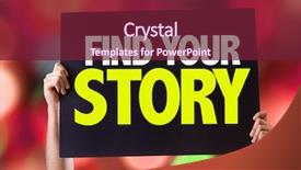  Presentation with find - Amazing presentation theme having find your story card backdrop and a violet colored foreground