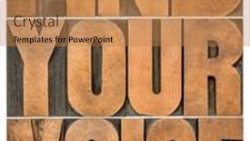  Presentation with personal - PPT layouts consisting of find-your-voice-isolated-word background and a coral colored foreground