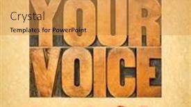  Presentation with abstract art - Slide set featuring find-your-voice-word-abstract and a  colored foreground