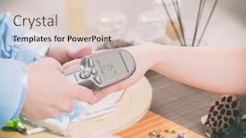  Presentation with acupuncture - Colorful PPT layouts enhanced with finding-an-acupuncture-point backdrop and a lemonade colored foreground