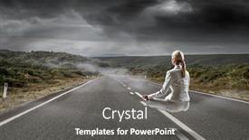  Presentation with balance - Audience pleasing slides consisting of finding inner balance mixed media backdrop and a gray colored foreground