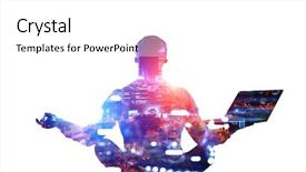  Presentation with balance - Presentation design enhanced with finding inner balance mixed media background and a  colored foreground