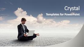  Presentation with balance - Presentation theme having finding inner balance mixed media background and a  colored foreground