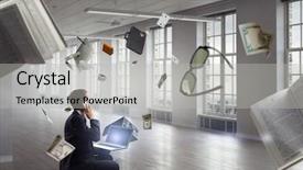  Presentation with balance - Colorful presentation theme enhanced with finding inner balance mixed media backdrop and a  colored foreground