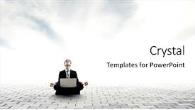  Presentation with balance - PPT theme consisting of finding inner balance mixed media background and a  colored foreground