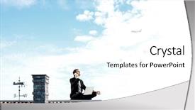  Presentation with balance - Cool new presentation theme with finding inner balance mixed media backdrop and a  colored foreground