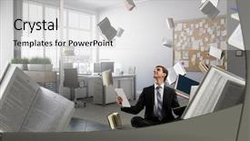  Presentation with balance - Beautiful PPT theme featuring finding inner balance mixed media backdrop and a  colored foreground