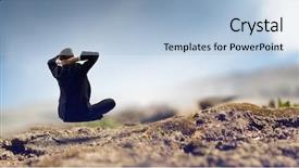  Presentation with balance - Beautiful slide deck featuring finding inner balance mixed media backdrop and a  colored foreground