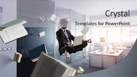  Presentation with balance - Slide set featuring finding inner balance mixed media background and a  colored foreground