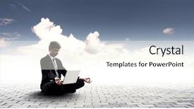  Presentation with balance - Colorful PPT layouts enhanced with finding inner balance mixed media backdrop and a  colored foreground