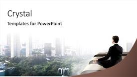  Presentation with balance - Slide deck featuring finding inner balance mixed media background and a  colored foreground