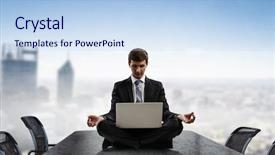  Presentation with balance - Slide set with finding inner balance mixed media background and a sky blue colored foreground