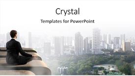  Presentation with balance - Amazing PPT theme having finding inner balance mixed media backdrop and a white colored foreground