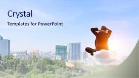  Presentation with balance - Audience pleasing presentation theme consisting of finding inner balance mixed media backdrop and a sky blue colored foreground