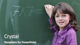  Presentation with math problem solving - Theme enhanced with finding solution and solving problem background and a ocean colored foreground