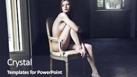  Presentation with fine art - Presentation theme consisting of fine art - beautiful naked woman sitting background and a wine colored foreground