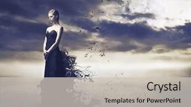  Presentation with fine art - Amazing presentation design having fine art - beautiful woman wearing an evening backdrop and a soft green colored foreground