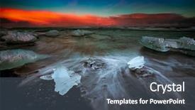  Presentation with fine art - Slide deck enhanced with fine art - slow shutter photo showing wave background and a ocean colored foreground