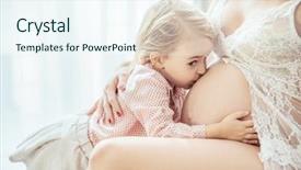  Presentation with fine art - Theme enhanced with fine art image background and a sky blue colored foreground