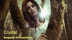  Presentation with fine art - Audience pleasing presentation theme consisting of fine art image backdrop and a tawny brown colored foreground