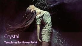  Presentation with fine art - Colorful slide set enhanced with fine art photo backdrop and a wine colored foreground