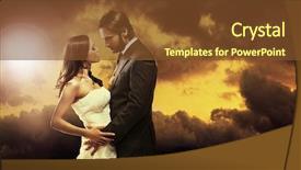  Presentation with fine art - Slide set enhanced with fine art photo background and a tawny brown colored foreground