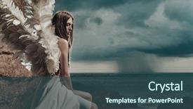  Presentation with art - Cool new presentation with fine art photo backdrop and a ocean colored foreground