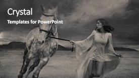  Presentation with fine art - Audience pleasing PPT theme consisting of fine art photo backdrop and a dark gray colored foreground