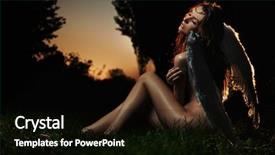 Presentation with angel - Amazing slides having fine art photo backdrop and a black colored foreground