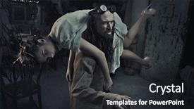  Presentation with fine art - Cool new PPT theme with fine art photo backdrop and a dark gray colored foreground