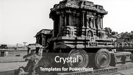  Presentation with indian art - Slide deck having fine art photography of indian background and a dark gray colored foreground