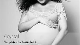  Presentation with fine art - Theme with fine art portrait of young pregnant woman studio photo background and a light gray colored foreground