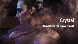  Presentation with fine art - Audience pleasing slide set consisting of fine art portrait backdrop and a tawny brown colored foreground