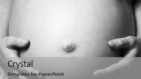  Presentation with fine art - Cool new presentation design with fine art studio photo of young pregnant woman backdrop and a light gray colored foreground